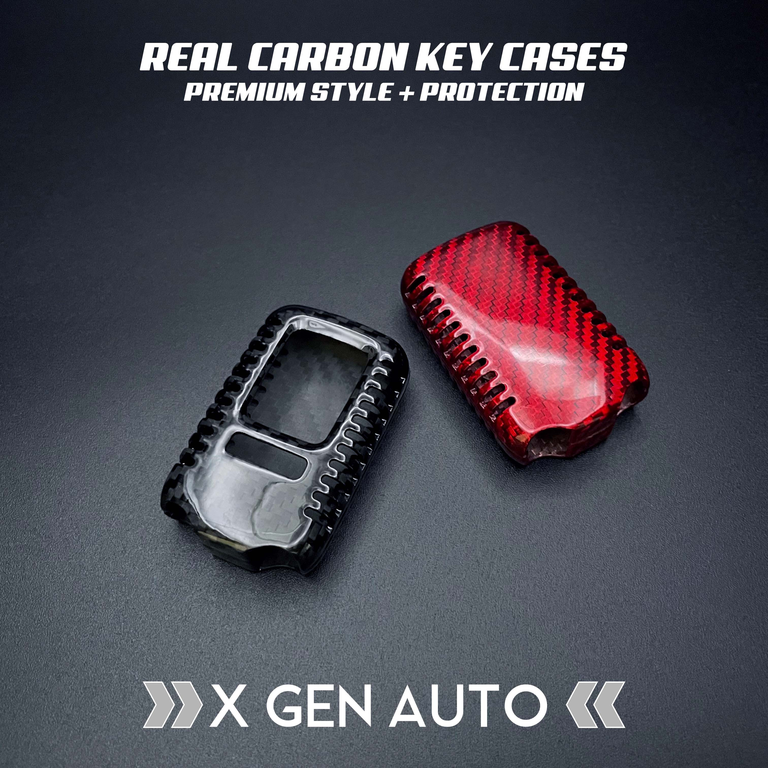 FOR Mini Carbon Fiber Hard Shell Car Smart Key Fob Chain Case Cover F54