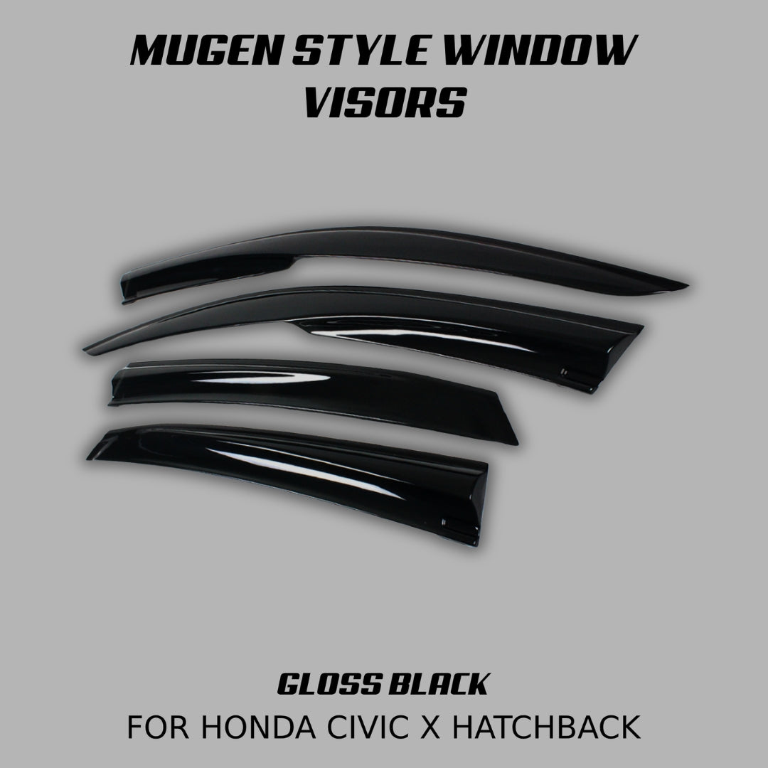 [CIVIC X HATCHBACK] MUGEN STYLE WINDOW VISORS