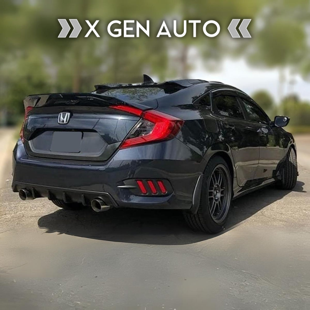 [CIVIC X SEDAN] "HIGH KICK" DUCKBILL STYLE REAR DECKLID SPOILER V2