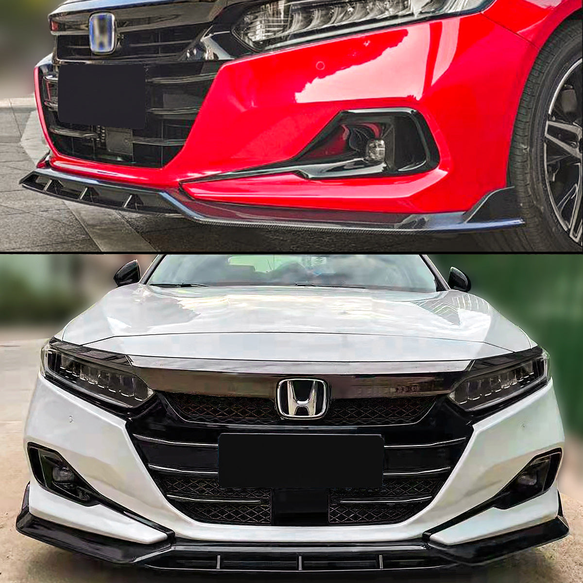 [ACCORD 2021-2022] V2 JDM STYLE GLOSS BLACK FRONT LIP
