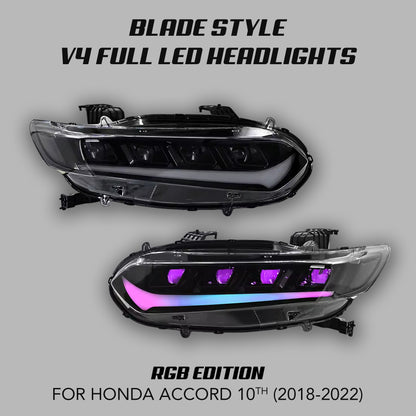 [ACCORD 2018-2022] "BLADE STYLE" LED HEADLIGHTS V4