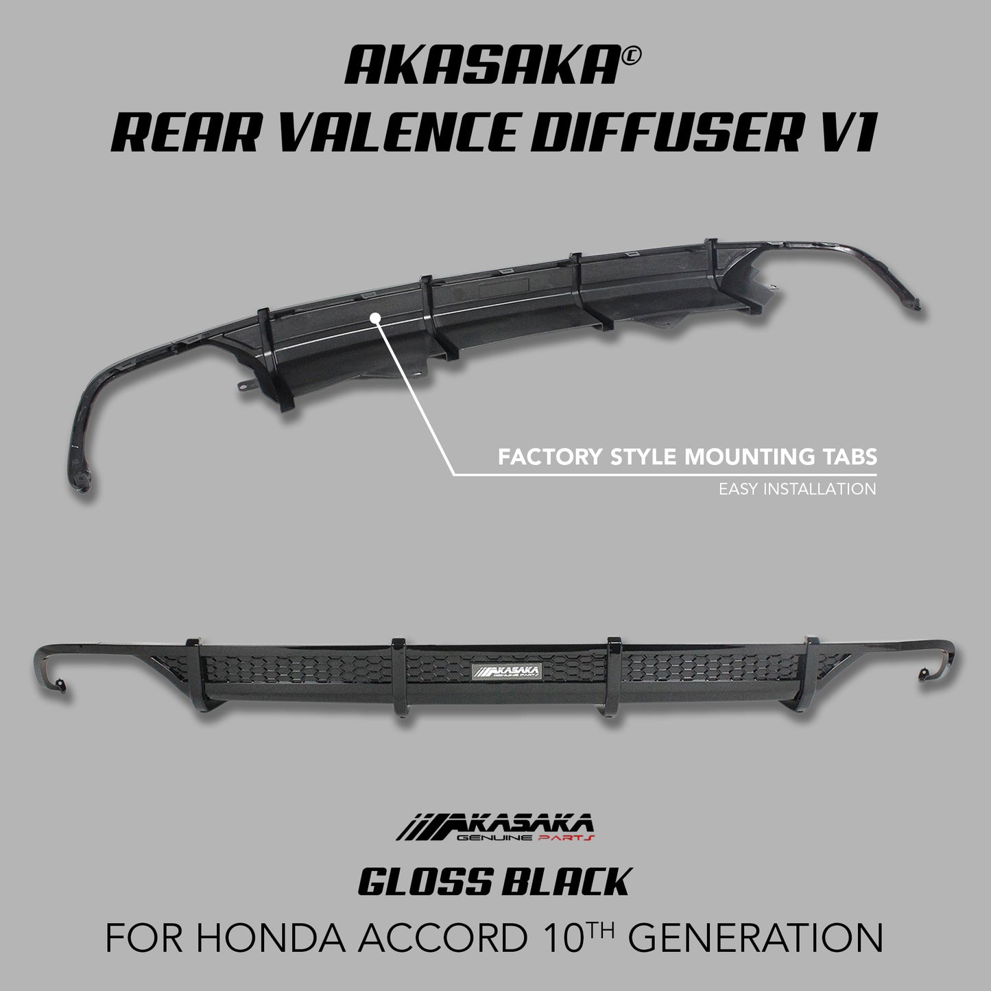 [ACCORD X] AKASAKA© REAR VALENCE DIFFUSER V1