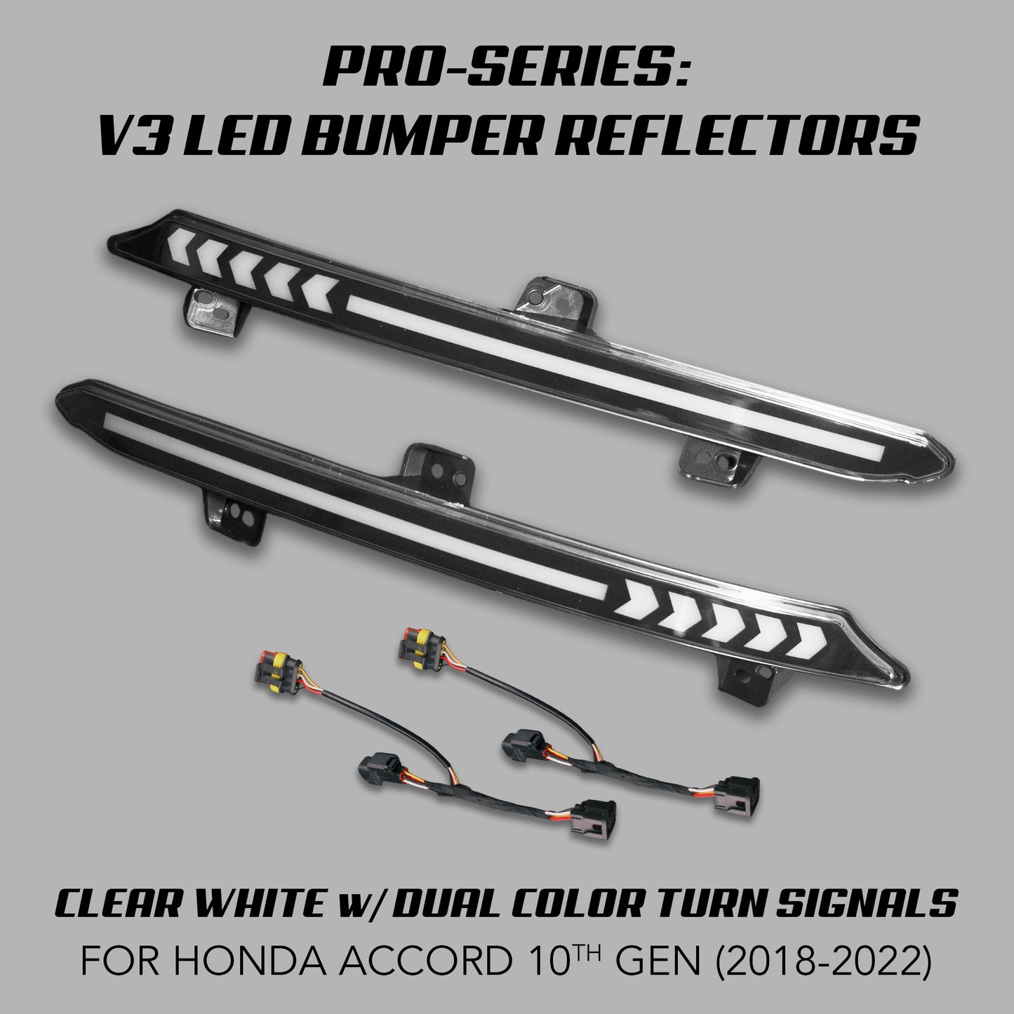 [ACCORD 2018-2022] V3 "ARROW STYLE" LED BUMPER REFLECTORS
