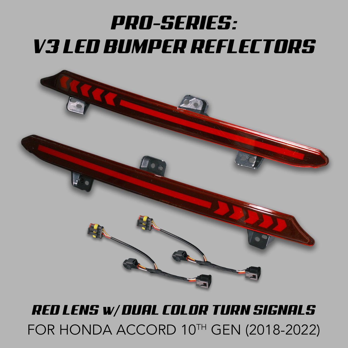 [ACCORD 2018-2022] V3 "ARROW STYLE" LED BUMPER REFLECTORS