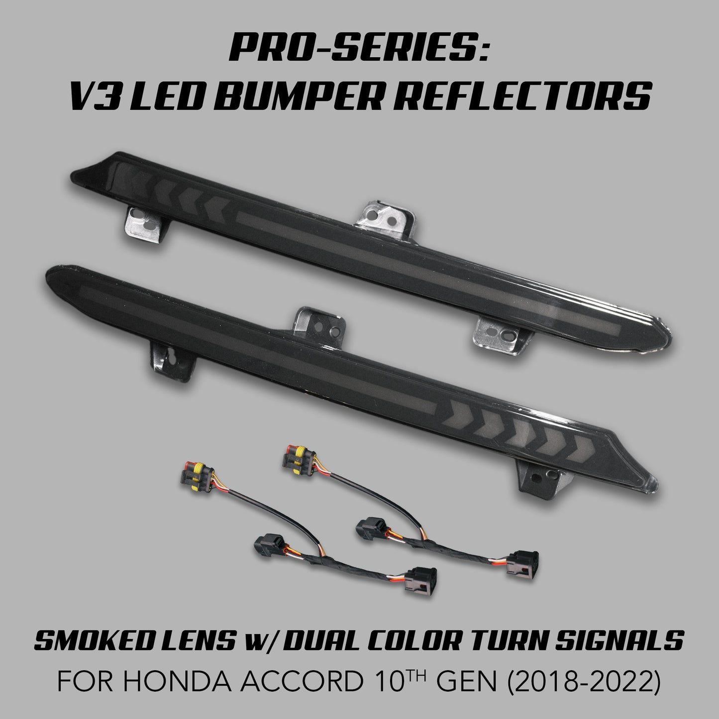 [ACCORD 2018-2022] V3 "ARROW STYLE" LED BUMPER REFLECTORS