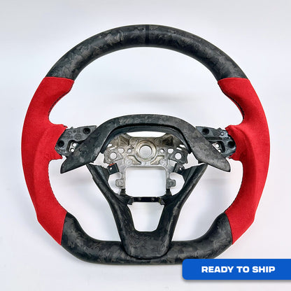 [ACCORD X] PRE-BUILT: MATTE FORGED CARBON FIBER STEERING WHEEL