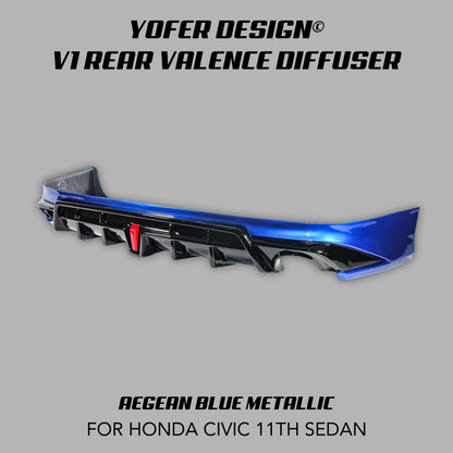 [CIVIC 11TH SEDAN] YOFER DESIGN© V1 REAR VALENCE DIFFUSER
