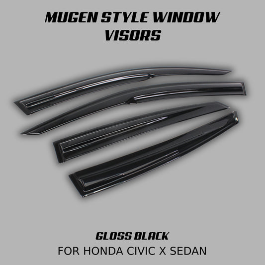 [CIVIC X SEDAN] MUGEN STYLE WINDOW VISORS