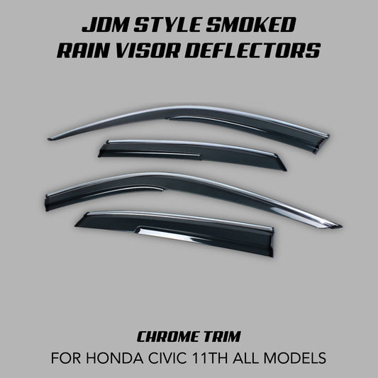 [CIVIC 11TH] JDM STYLE SMOKED RAIN VISOR DEFLECTORS