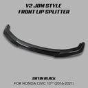 [CIVIC X] V2 JDM STYLE FRONT LIP SPLITTER