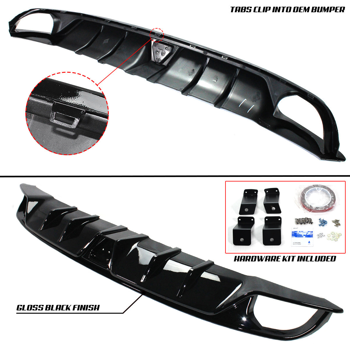 [CIVIC 11TH SEDAN] F1 STYLE JDM REAR VALENCE DIFFUSER