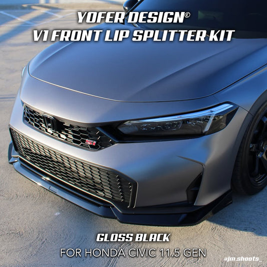 [CIVIC 11.5 GEN 2025+] YOFER DESIGN© V1 FRONT LIP SPLITTER KIT