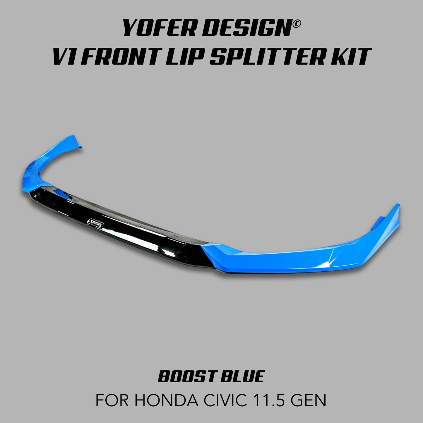 [CIVIC 11.5 GEN 2025+] YOFER DESIGN© V1 FRONT LIP SPLITTER KIT