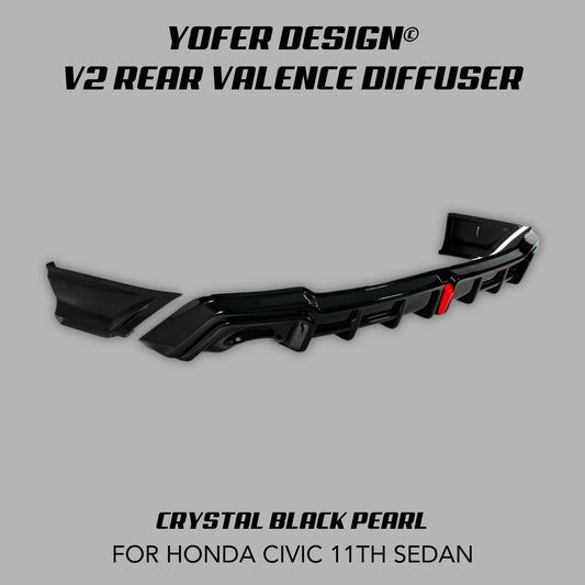 [CIVIC 11TH SEDAN] YOFER DESIGN© V2 REAR VALENCE DIFFUSER