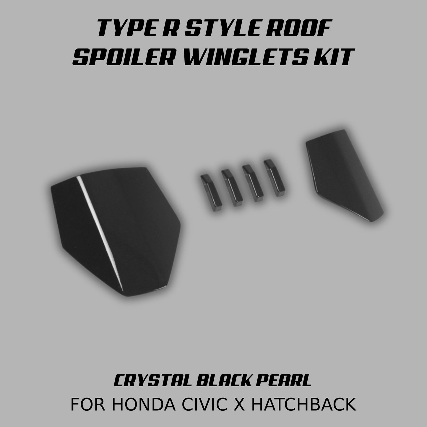 [CIVIC X HATCHBACK] TYPE R STYLE ROOF SPOILER WINGLETS KIT