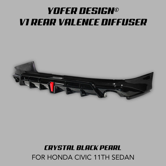 [CIVIC 11TH SEDAN] YOFER DESIGN© V1 REAR VALENCE DIFFUSER