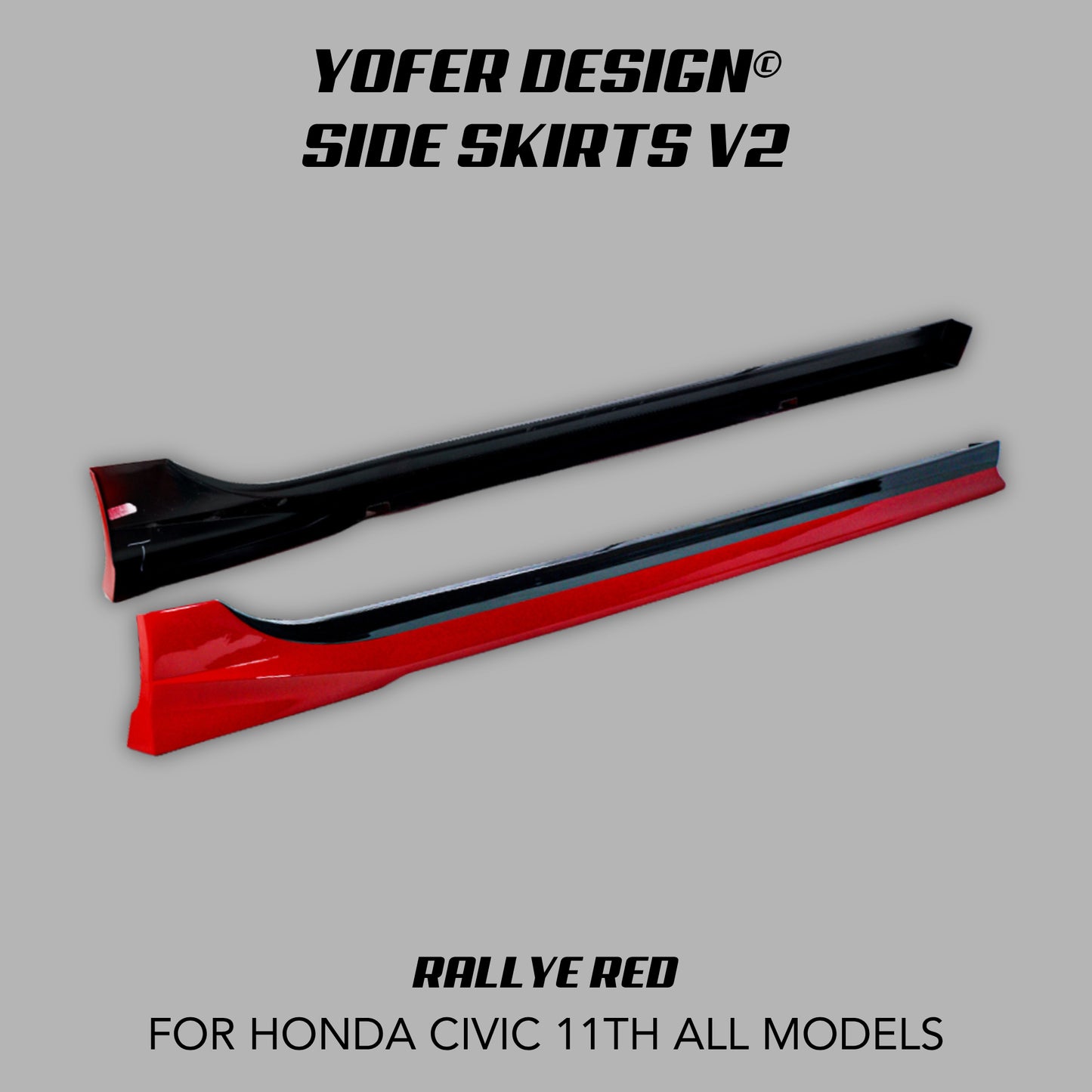 [CIVIC 11TH] YOFER DESIGN© SIDE SKIRTS V2