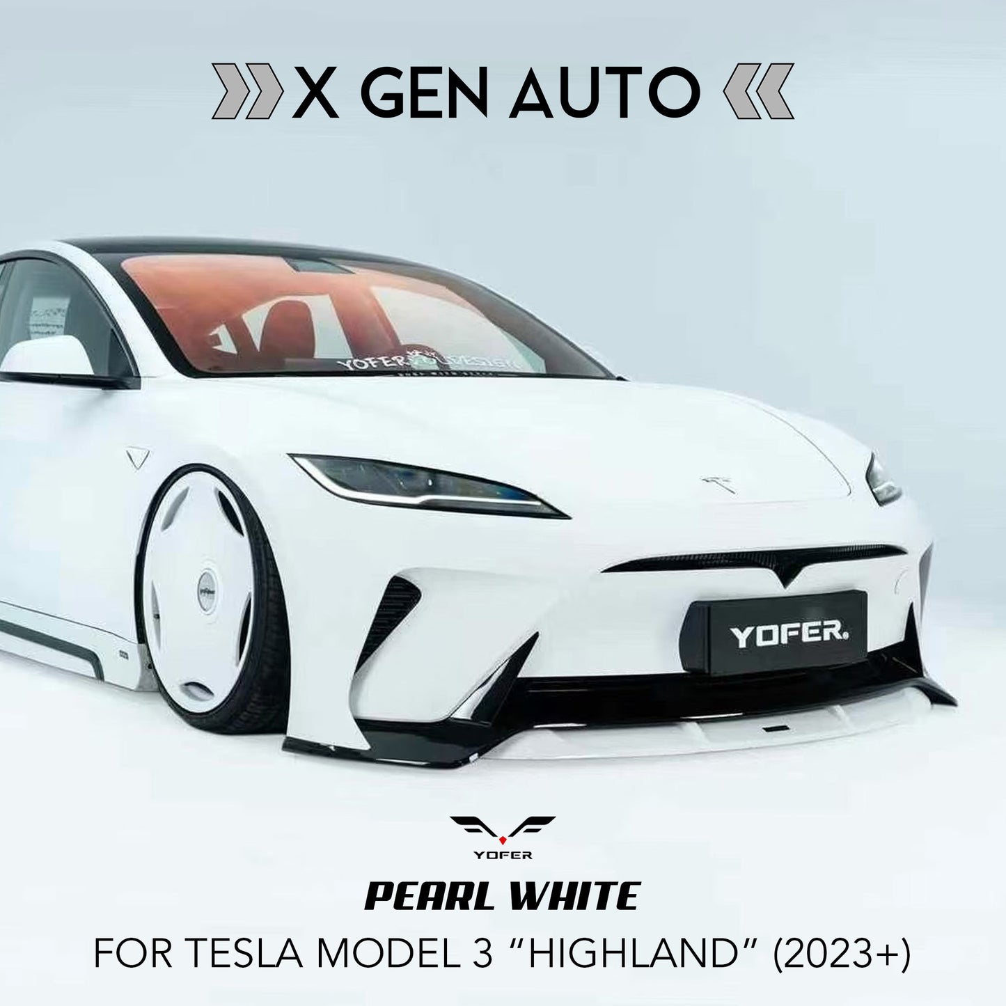 [TESLA MODEL 3 : 2023+] YOFER DESIGN© MAX EDITION FRONT BUMPER KIT