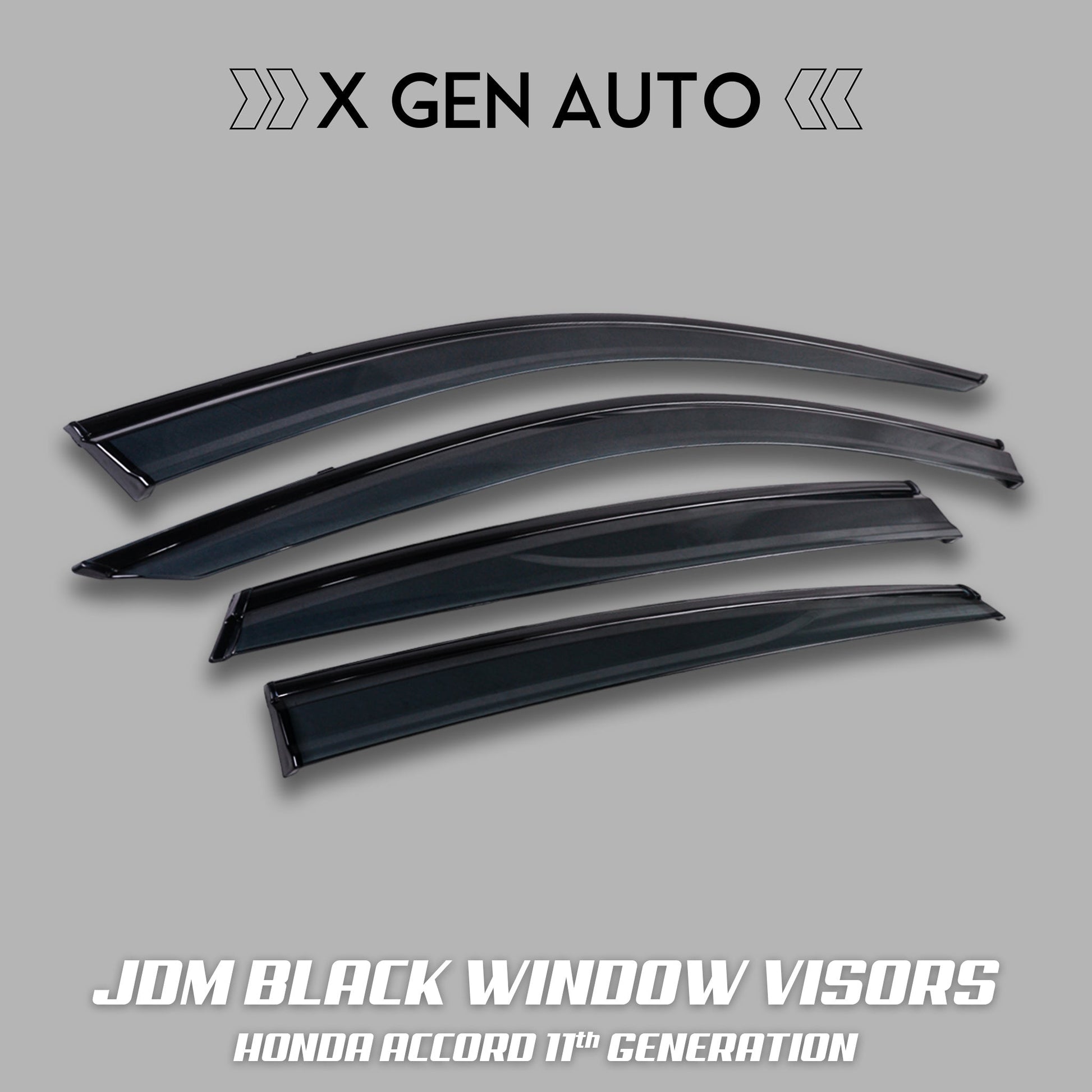 [ACCORD 11TH] JDM SMOKED RAIN VISOR DEFLECTORS - XGENAUTO