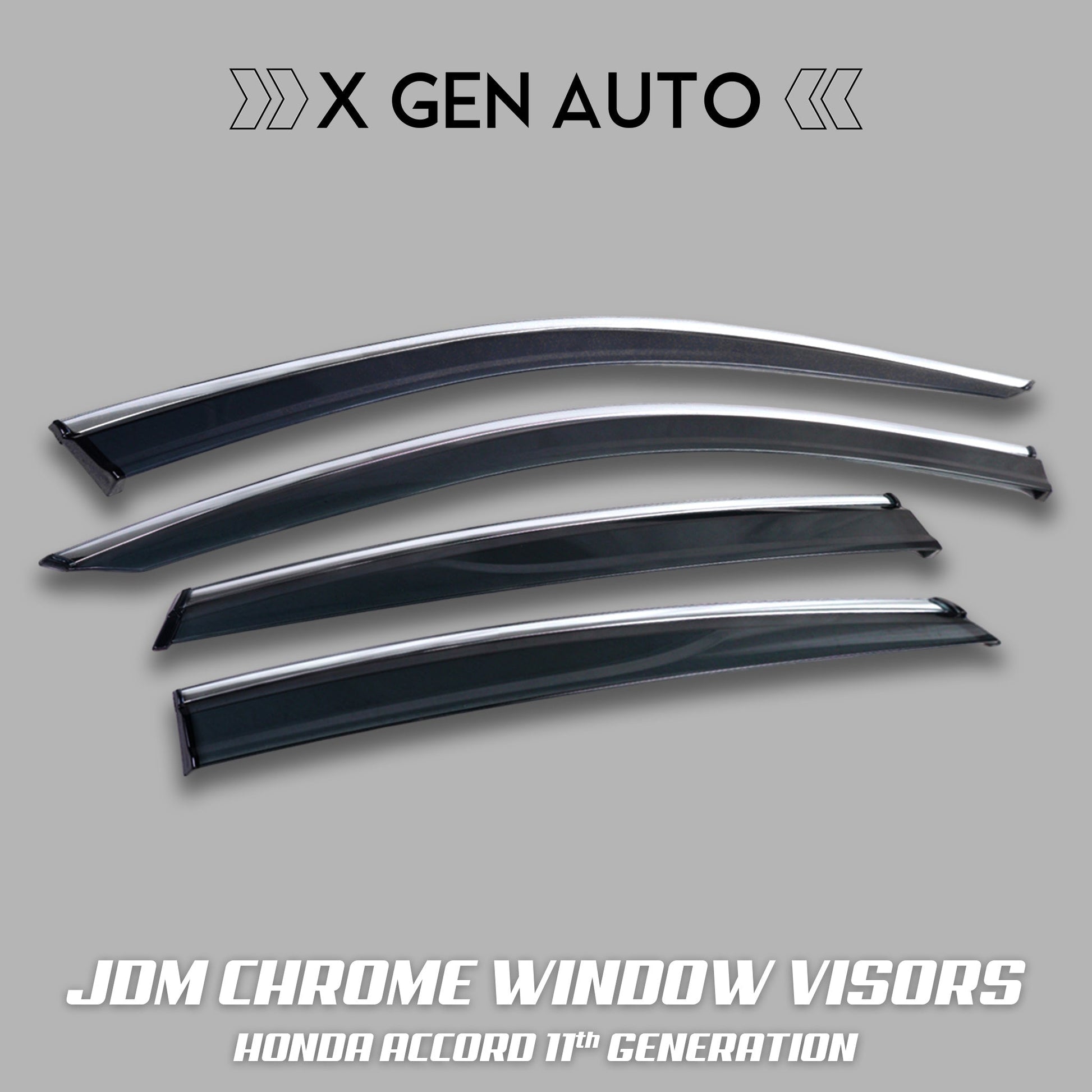 [ACCORD 11TH] JDM SMOKED RAIN VISOR DEFLECTORS - XGENAUTO