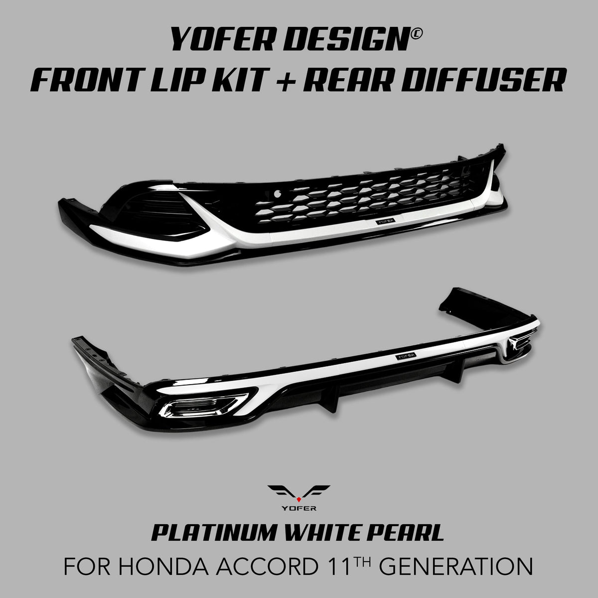 [ACCORD 11TH] YOFER DESIGN© FRONT LIP + DIFFUSER BUNDLE KIT - XGENAUTO