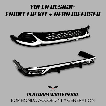 [ACCORD 11TH] YOFER DESIGN© FRONT LIP + DIFFUSER BUNDLE KIT - XGENAUTO