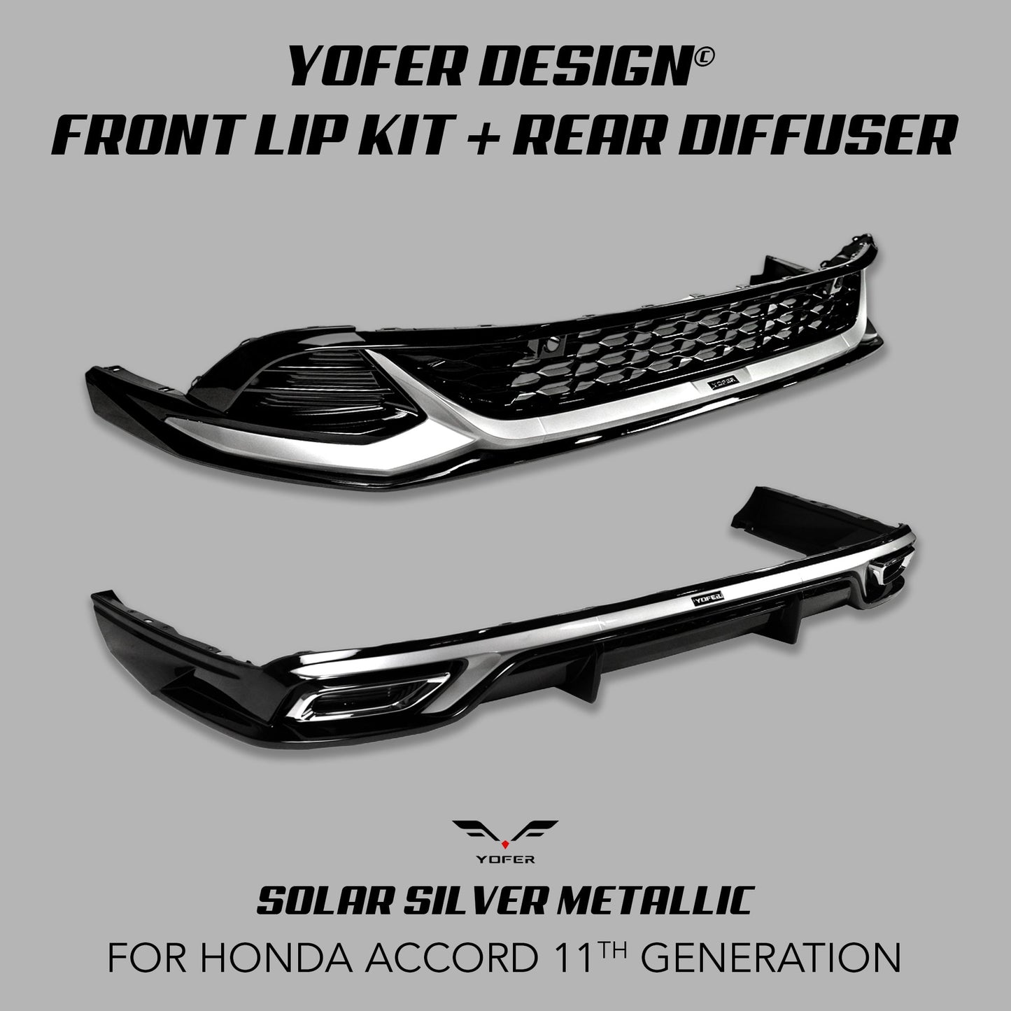 [ACCORD 11TH] YOFER DESIGN© FRONT LIP + DIFFUSER BUNDLE KIT - XGENAUTO