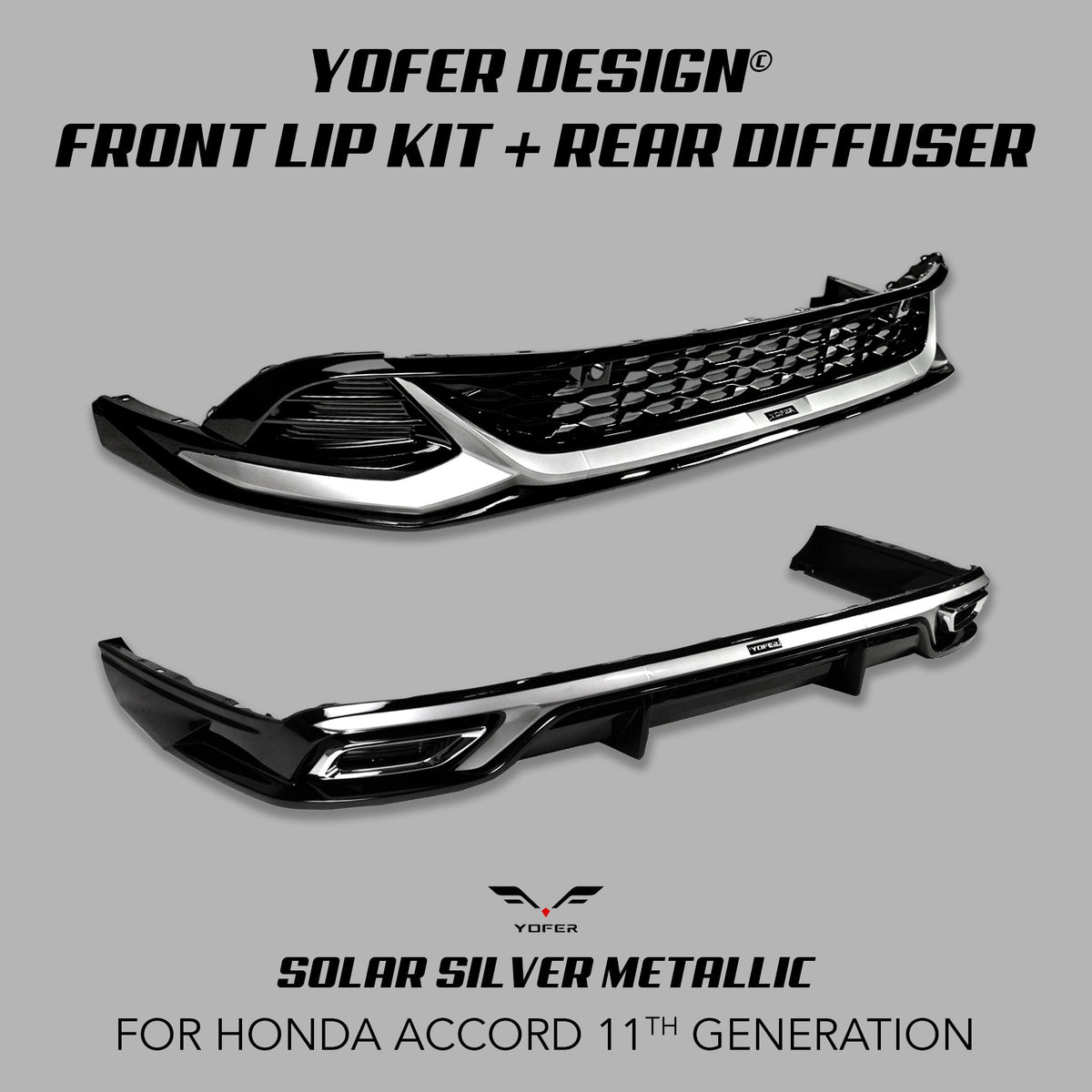 [ACCORD 11TH] YOFER DESIGN© FRONT LIP + DIFFUSER BUNDLE KIT - XGENAUTO