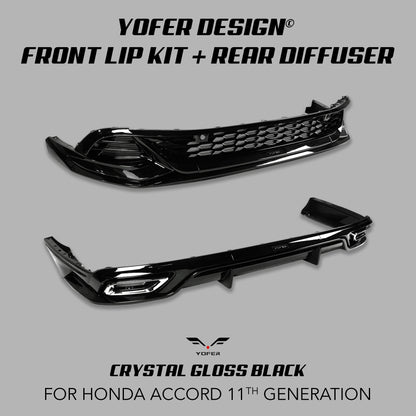 [ACCORD 11TH] YOFER DESIGN© FRONT LIP + DIFFUSER BUNDLE KIT - XGENAUTO