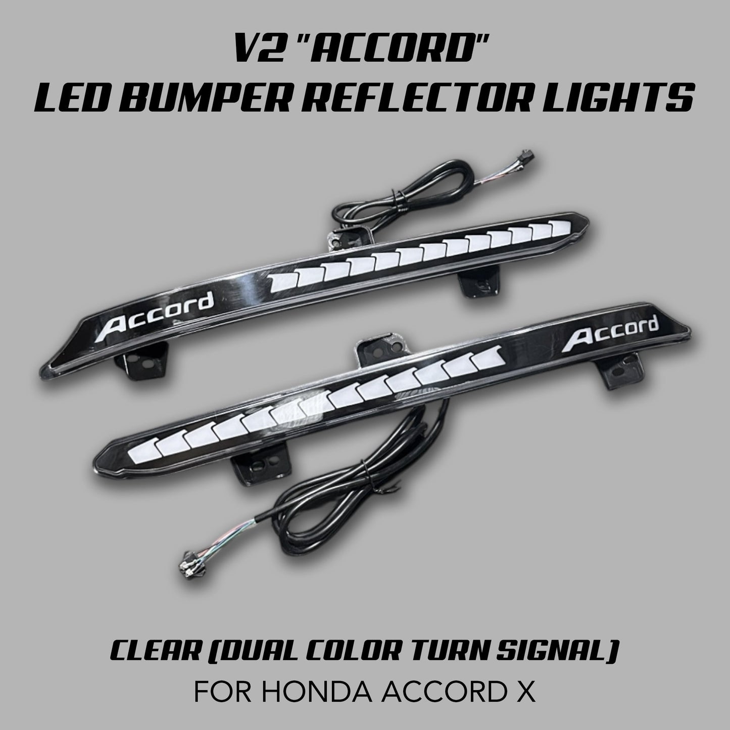 [ACCORD 2018 - 2022] "ACCORD" LOGO LED BUMPER REFLECTOR LIGHTS V2 - XGENAUTO