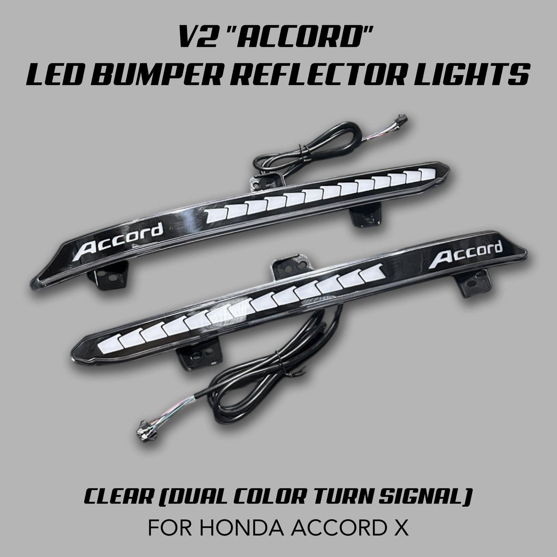 [ACCORD 2018 - 2022] "ACCORD" LOGO LED BUMPER REFLECTOR LIGHTS V2 - XGENAUTO
