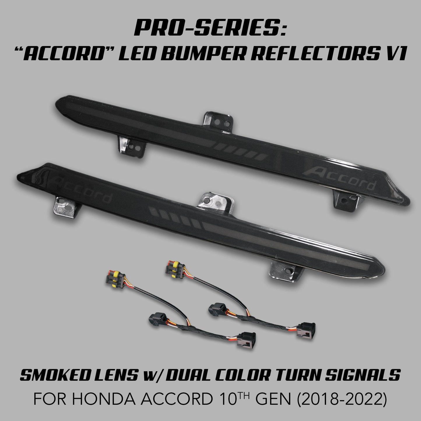 [ACCORD 2018 - 2022] "ACCORD" LOGO LED BUMPER REFLECTORS V1 - XGENAUTO