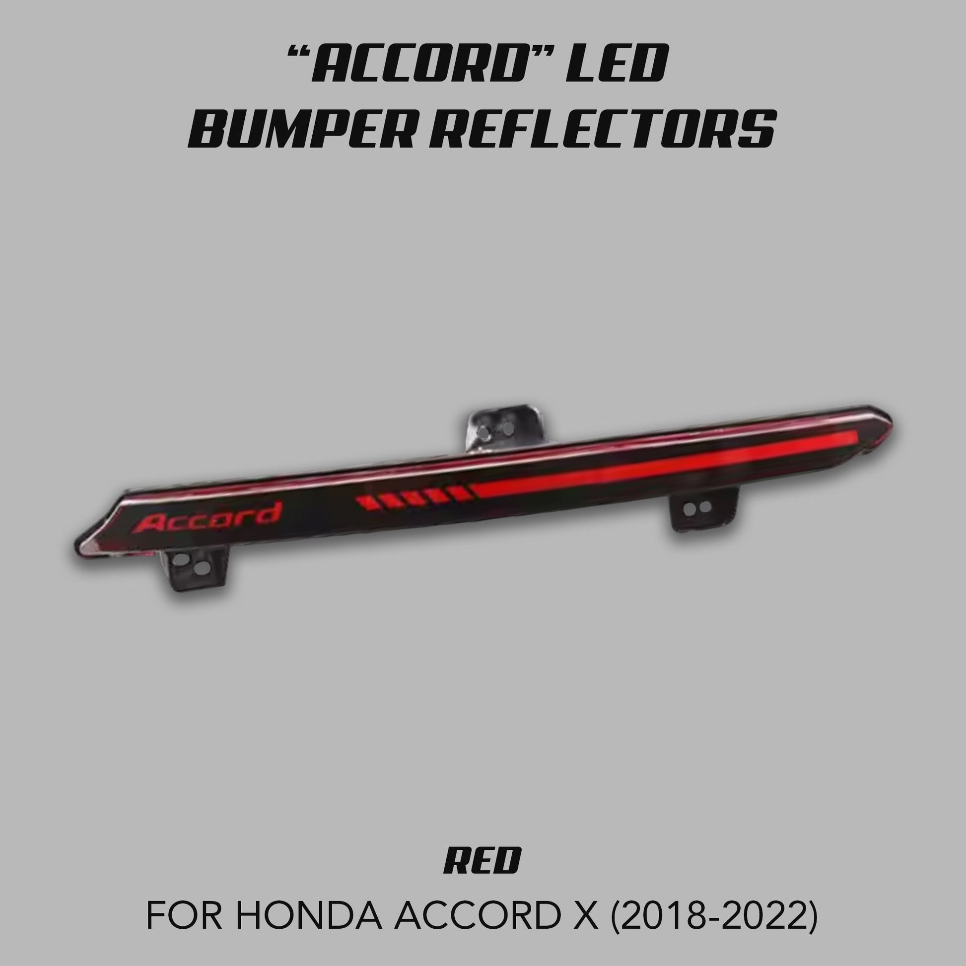 [ACCORD 2018 - 2022] "ACCORD" LOGO LED BUMPER REFLECTORS V1 - XGENAUTO