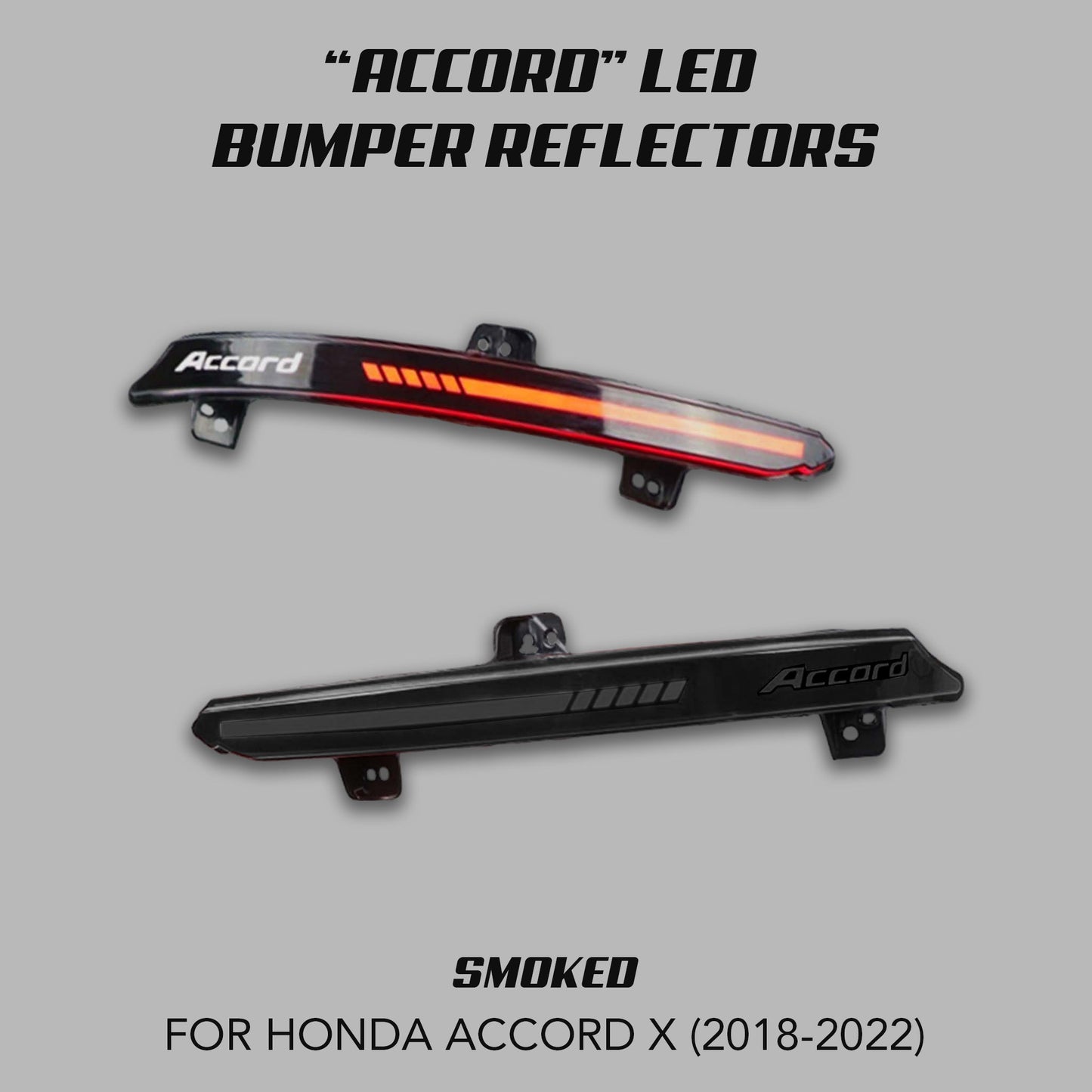 [ACCORD 2018 - 2022] "ACCORD" LOGO LED BUMPER REFLECTORS V1 - XGENAUTO