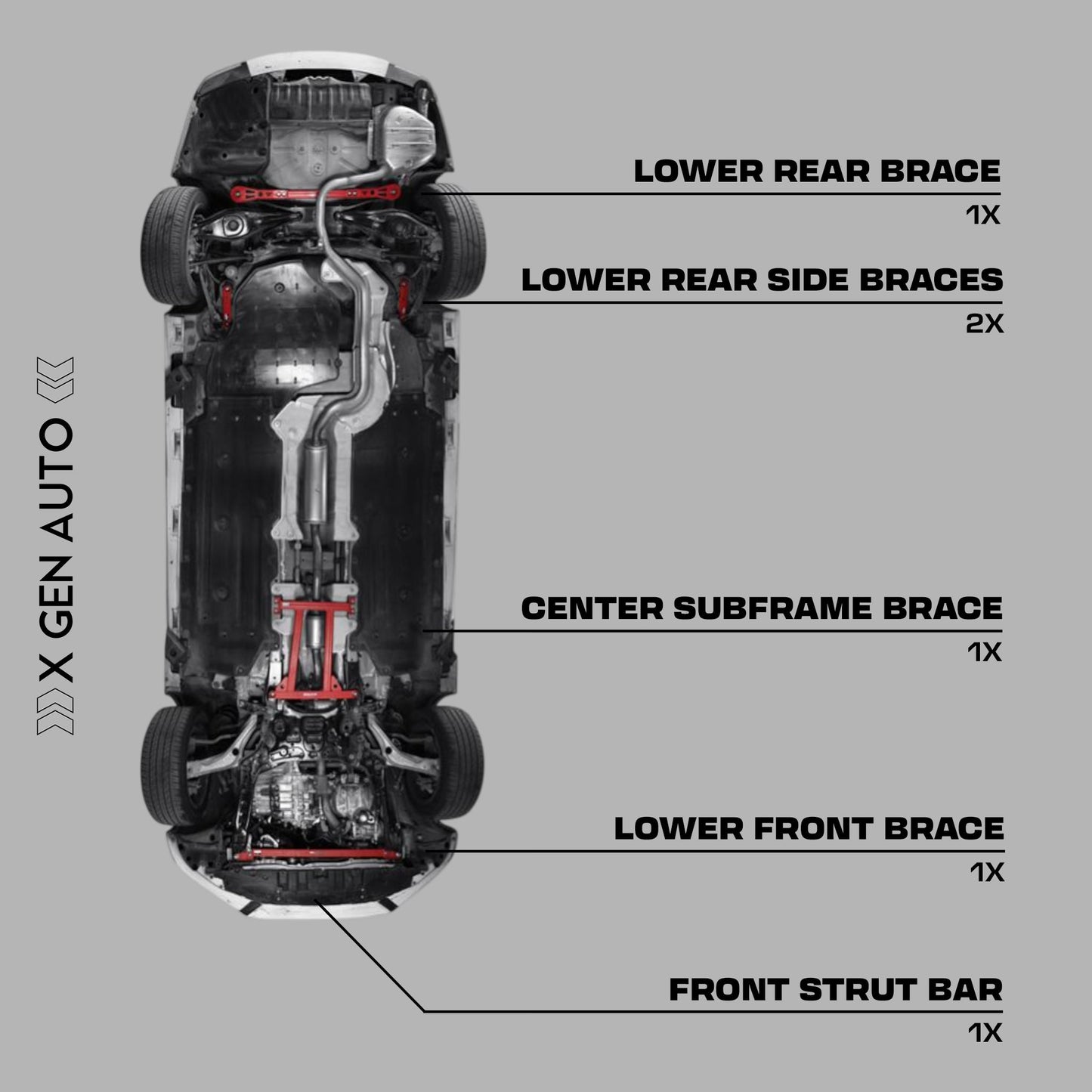 [ACCORD 2018 - 2022] FULL PERFORMANCE STRUT BRACE KIT - XGENAUTO