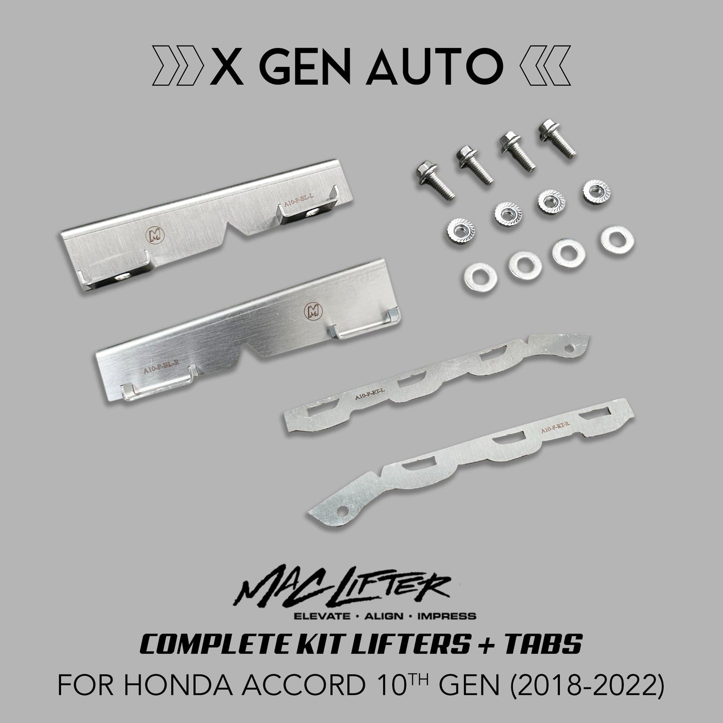 [ACCORD 2018 - 2022] MAC LIFTER KIT: COMPLETE FRONT BUMPER SET - XGENAUTO
