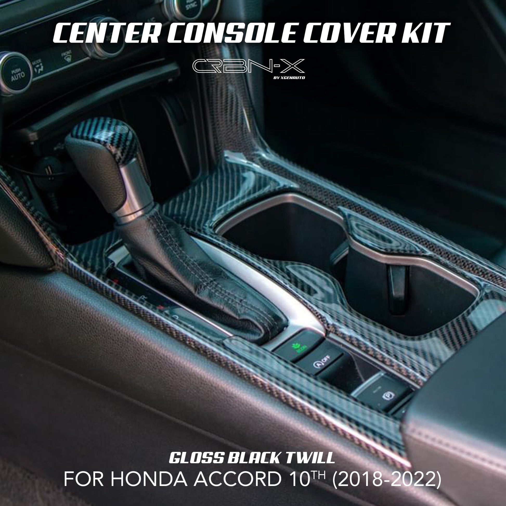 [ACCORD 2018 - 2022] REAL CARBON FIBER CENTER CONSOLE KIT - XGENAUTO