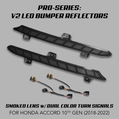 [ACCORD 2018 - 2022] V2 "RACE STYLE" LED BUMPER REFLECTORS - XGENAUTO