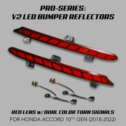 [ACCORD 2018 - 2022] V2 "RACE STYLE" LED BUMPER REFLECTORS - XGENAUTO