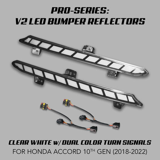 [ACCORD 2018 - 2022] V2 "RACE STYLE" LED BUMPER REFLECTORS - XGENAUTO