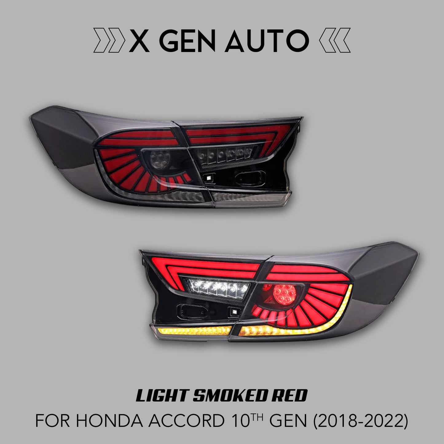 [ACCORD 2018 - 2022] V6 "EAGLE EYE" FULL LED TAIL LIGHTS - XGENAUTO