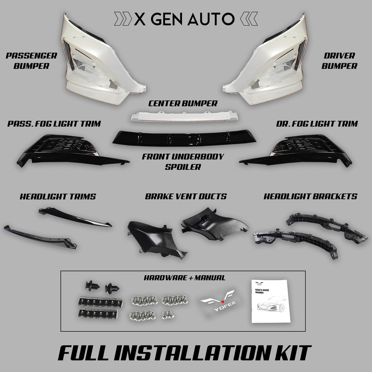 [ACCORD 2018-2022] YOFER DESIGN© 3 PIECE FRONT BUMPER KIT - XGENAUTO