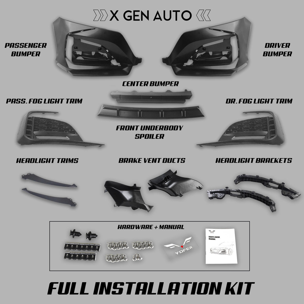 [ACCORD 2018-2022] YOFER DESIGN© 3 PIECE FRONT BUMPER KIT - XGENAUTO