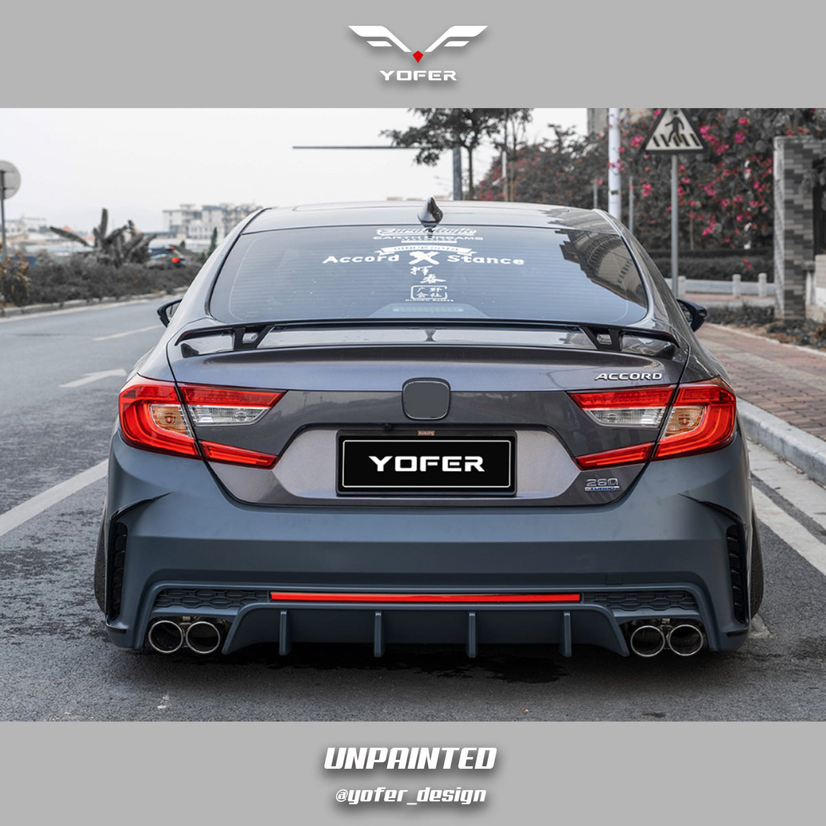 [ACCORD 2018 - 2022] YOFER DESIGN© DRAGON EDITION REAR BUMPER FULL KIT - XGENAUTO