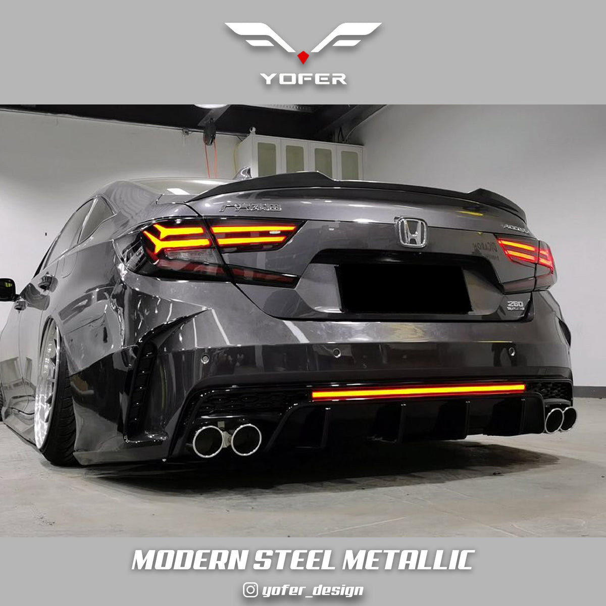 [ACCORD 2018 - 2022] YOFER DESIGN© DRAGON EDITION REAR BUMPER FULL KIT - XGENAUTO