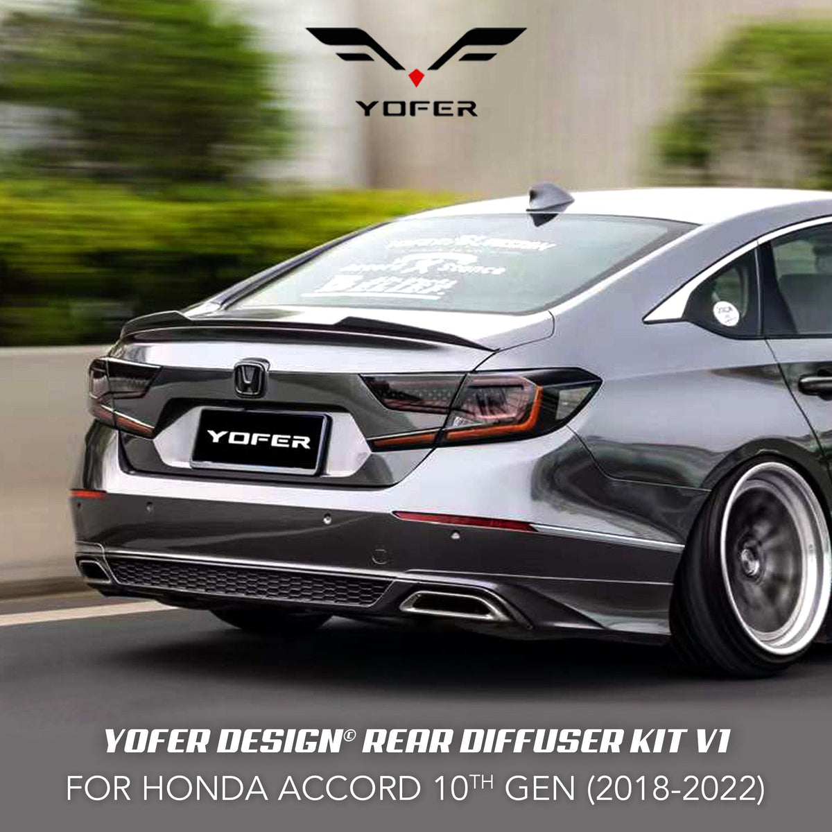 [ACCORD 2018 - 2022] YOFER DESIGN© REAR DIFFUSER KIT V1 - XGENAUTO