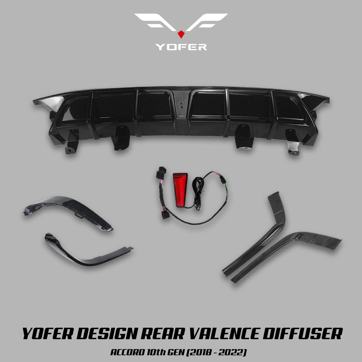 [ACCORD 2018 - 2022] YOFER DESIGN© REAR VALENCE LED DIFFUSER V2 - XGENAUTO