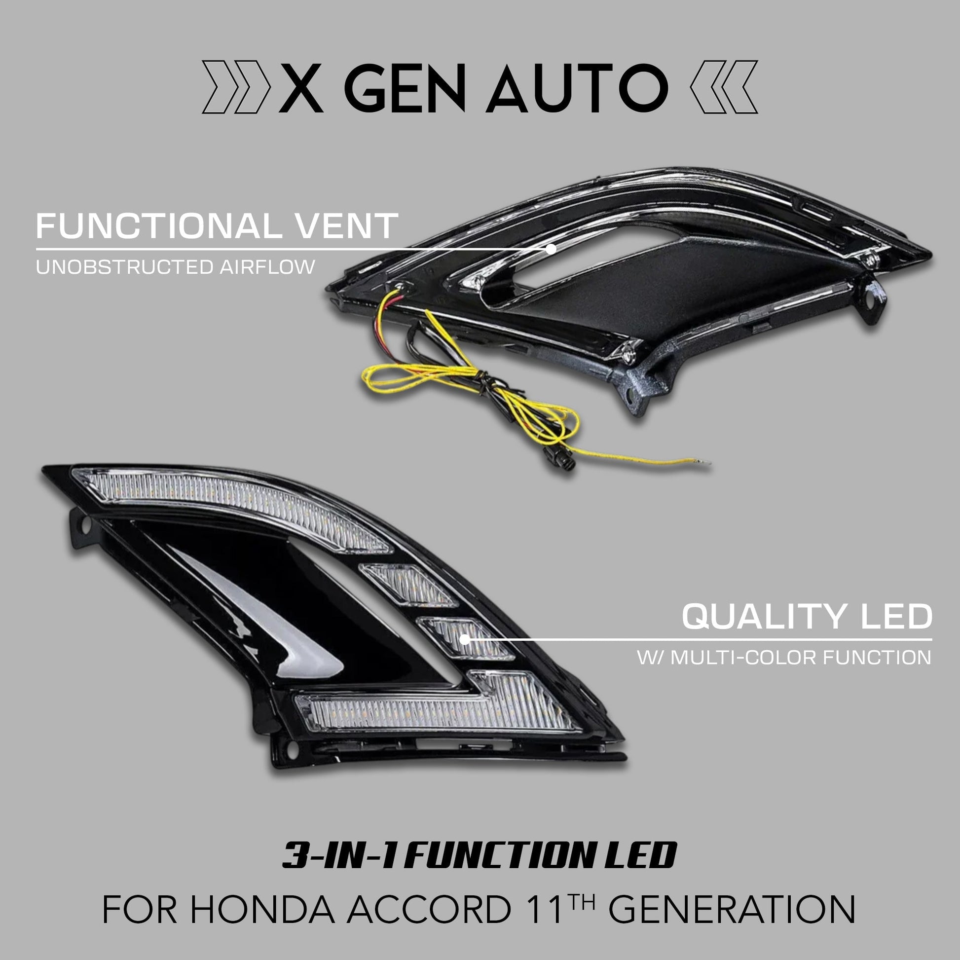 [ACCORD 2023 - 2026] TRI - COLOR LED FOG LIGHTS V2 - XGENAUTO