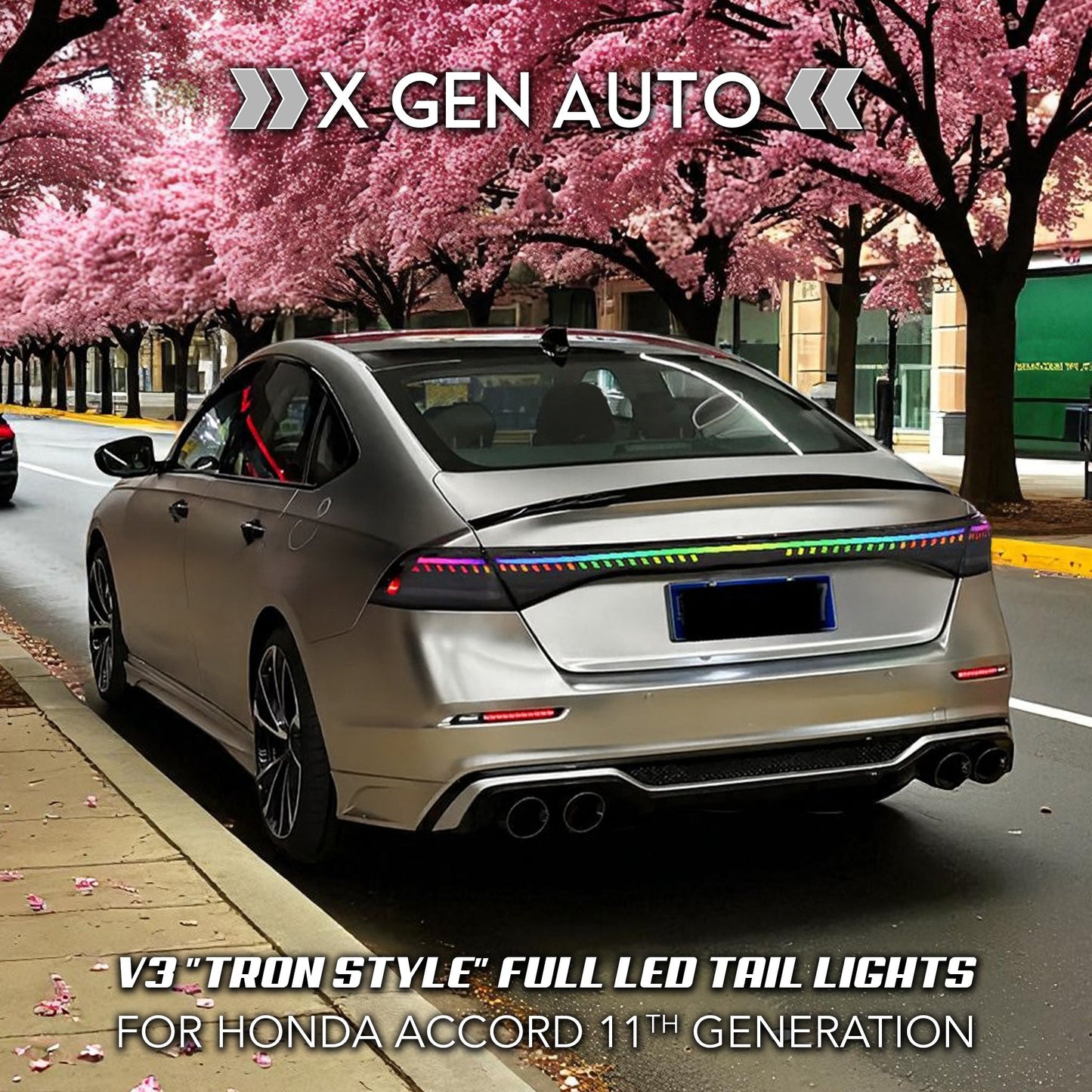 [ACCORD 2023 - 2026] V3 "TRON STYLE" FULL LED TAIL LIGHTS - XGENAUTO