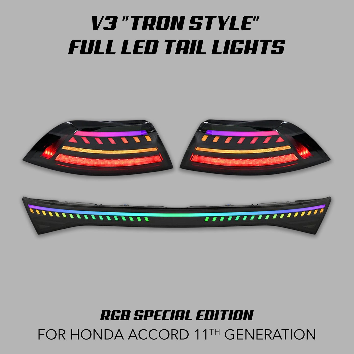 [ACCORD 2023 - 2026] V3 "TRON STYLE" FULL LED TAIL LIGHTS - XGENAUTO